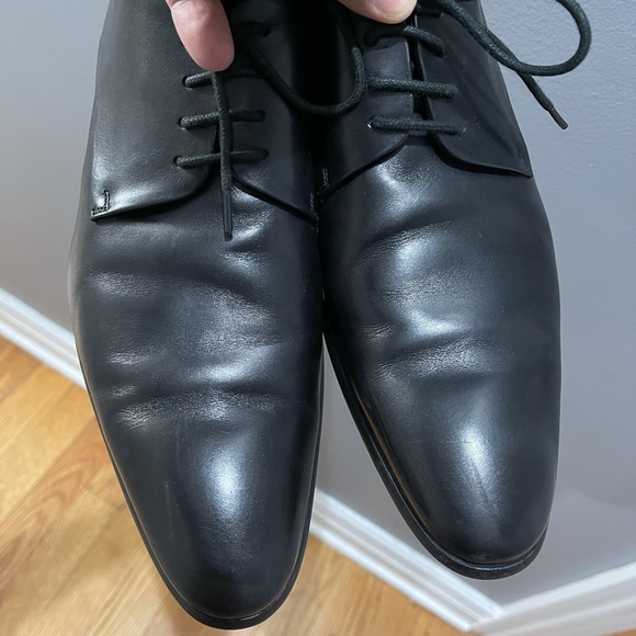 Antonio Maurizi Black leather Dress shoes. Sz 44 - Picture 10 of 11